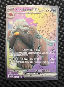 Arven's Mabosstiff ex 218/182 Destined Rivals Ultra Rare NM Pokemon TCG - Image 1