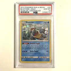 PSA 10 Cracked Ice Blastoise | Team Up Sun and Moon | Low Population | Pokemon - Image 1
