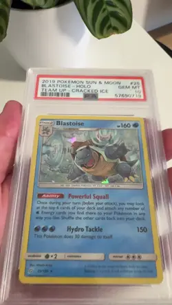PSA 10 Cracked Ice Blastoise | Team Up Sun and Moon | Low Population | Pokemon - Image 2