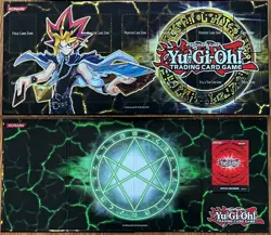 1996 Official Shonen Jump Yu-Gi-Oh Folding Playmat W/ Rulebook GREAT CONDITION! - Image 1