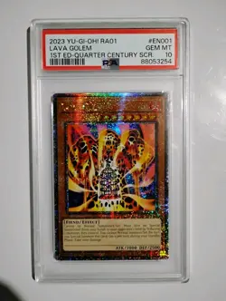 Lava Golem Quarter Century Secret Rare PSA 10 Yugioh TCG - Image 1