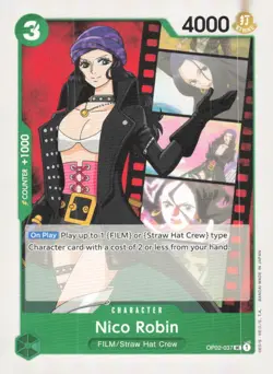 Paramount War Pre-Release Cards #OP02-037 Nico Robin - Image 1