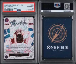 2025 ONE PIECE OP11-A FIST OF DIVINE SPEED ALTERNATE ART #080 GEAR TWO PSA 10 - Image 3
