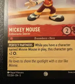 Mickey Mouse - Enthusiastic Dancer 112/204 Common Shimmering Skies Lorcana TCG - Image 4