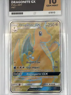 Pokemon Dragonite GX Card Dragon Majesty 67/70, Graded Ace 10 Gem MT - Image 2