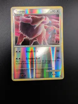 Tauros 41/95 Pokemon Unleashed HS Reverse Holo Uncommon Card LP - Image 1