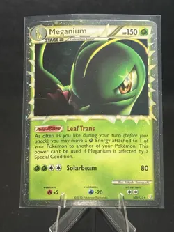 Pokemon Meganium Prime 109/123 HeartGold SoulSilver HGSS EN LP - Image 1