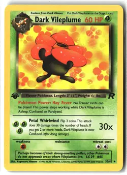 Dark Vileplume ⭐ 30/82 1st Edition WOTC Rare Team Rocket 2000 Pokemon NM - Image 1