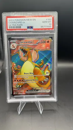 2023 Pokemon TCG Mew EN Ultra Rare #183 Charizard Ex PSA 10 GEM MINT - Image 1