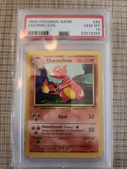 1999 Pokemon Game # 24 Charmeleon PSA 10 - Image 1