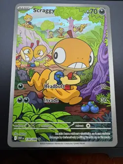 Pokemon Scraggy 138/086 Holo Illustration Rare Sv: White Flare English 2025 NM - Image 1