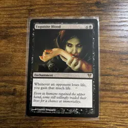 MTG Exquisite Blood Avacyn Restored, Regular Card, Near Mint Condition - Image 1