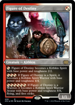 Figure of Destiny (ETCHED) FOIL Double Masters 2022 NM Rare Etched CARD ABUGames - Image 1