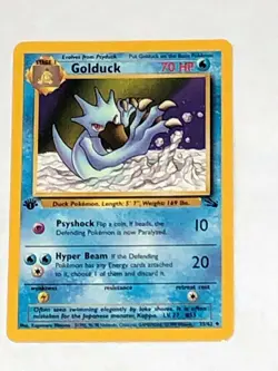 Golduck #35/62 1st Edition Fossil Pokemon Card 1999 WOTC - Image 1
