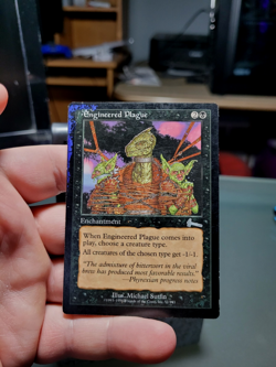 MTG Urza's Legacy Engineered Plague 051, HP, Damaged, Ships Quickly - Image 1