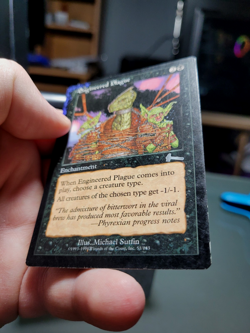 MTG Urza's Legacy Engineered Plague 051, HP, Damaged, Ships Quickly - Image 2