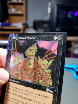 MTG Urza's Legacy Engineered Plague 051, HP, Damaged, Ships Quickly - Image 4