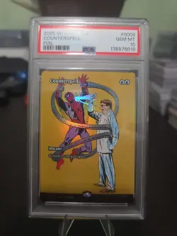 MTG Spider-Man Counterspell Borderless, Marvel Universe Eternal Foil PSA 10 - Image 1