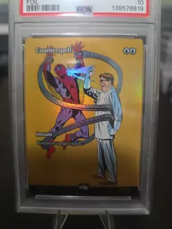 MTG Spider-Man Counterspell Borderless, Marvel Universe Eternal Foil PSA 10 - Image 2