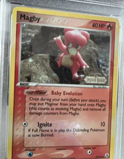 Magby EX Legend Maker Reverse Holo 58/92 PSA 9 Mint Pokemon 2006 - Image 2