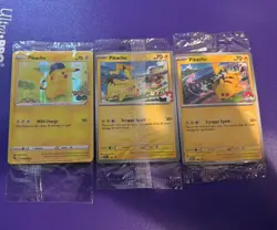Pikachu SVP 190 028/078 SVP 101 Promo Pokemon SEALED set of 3 - Image 1
