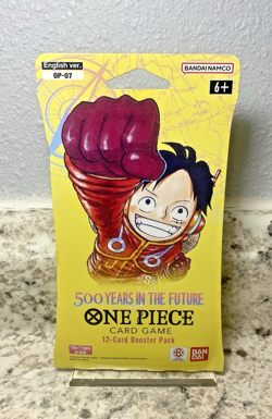 One Piece OP-07 500 Years in the Future Sleeved Booster Pack, English - Image 1