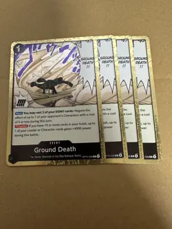 Ground Death OP14-096 R The Azure Sea's Seven ENGLISH OP14 One Piece PLAYSET - Image 1