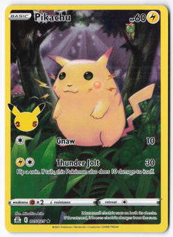 Pikachu 005/025 Full Art Holo Celebrations Pokemon Card TCG LP - Image 1