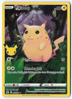 Pikachu 005/025 Full Art Holo Celebrations Pokemon Card TCG LP - Image 4