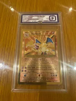 Pokemon Card Charizard Gold Metal Celebrations Ultra Premium PG 9 2021 - Image 2