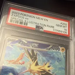 Pokemon Zapdos EX 2023 Special Illustration Rare Card #202/165 S&V 151 PSA 10 - Image 3