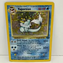Pokemon TCG Vaporeon 12/64 Base Set 1999 WOTC Vintage Card - Image 1