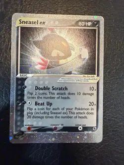 Pokemon TCG Sneasel EX Ruby and Sapphire Holo Ultra Rare Card 103/109 LP - Image 1