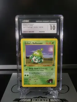 Pokemon: Erika's Bulbasaur, Gym Challenge, 39/132, 1st Edition, CGC 10!!! - Image 1