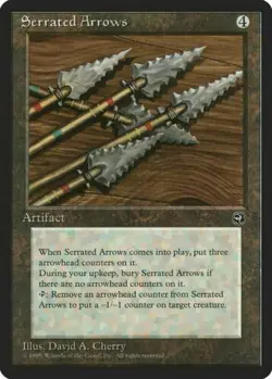Serrated Arrows Homelands Light Play LP MTG Magic the Gathering - Image 1