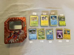 Lot Of 250 Pokemon Cards Years Mixed Cards with tin box - Image 1