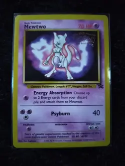 Pokemon TCG Mewtwo Promo Card #3 Vintage Kids WB Pokemon the First Movie '99 - Image 1