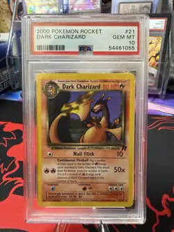 2000 POKEMON ROCKET DARK CHARIZARD #21 PSA 10 - Image 1