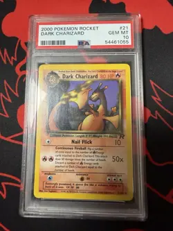 2000 POKEMON ROCKET DARK CHARIZARD #21 PSA 10 - Image 3