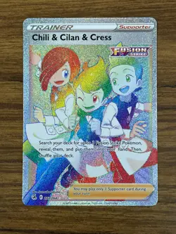 Chili & Cilan & Cress (Secret) 273/264 SWSH08: Fusion Strike Pokemon TCG (NM) - Image 1