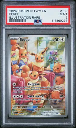 Eevee - Pokemon Twm En-Twilight Masquerade #188 - PSA 9 - Image 1
