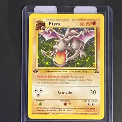 Aerodactyl (Ptera) - French 1st Edition 1/62 Fossil Pokemon TCG - Holo Rare - Image 1