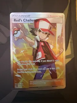 Pokemon TCG Red's Challenge Trainer Full Art 213/214 Sm-Unbroken Bonds Holo Nm+ - Image 1