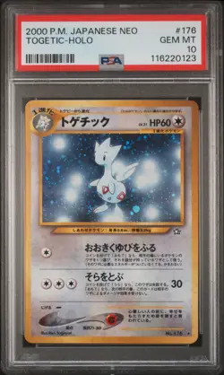 2000 POKEMON JPN NEO #176 TOGETIC-HOLO PSA 10 - Image 1