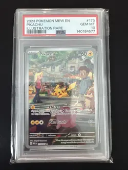 2023 POKEMON MEW EN-151 ILLUSTRATION RARE #173 PIKACHU PSA 10 - Image 1