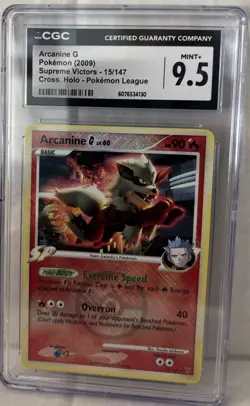 2009 POKEMON PLATINUM SUPREME VICTORS #15 ARCANINE G-HOLO CGC Mint+9.5 - Image 1