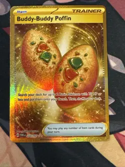 Pokemon Cards Buddy-Buddy Poffin 223/167 Sv06 Twilight Masquerade Holo Gold NM - Image 1