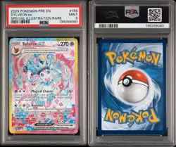 2025 POKEMON PRE EN-PRISMATIC EVOLUTIONS #156 SYLVEON EX PSA 9 - Image 3