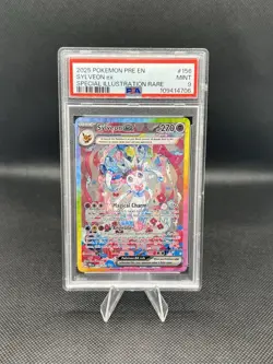 SYLVEON EX 156/131 2025 POKEMON PRE EN-PRISMATIC EVOLUTIONS PSA 9 - Image 1