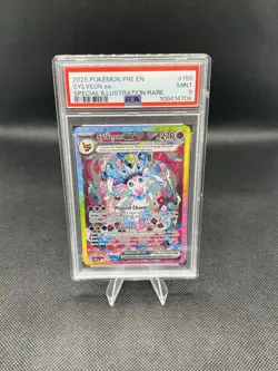 SYLVEON EX 156/131 2025 POKEMON PRE EN-PRISMATIC EVOLUTIONS PSA 9 - Image 2